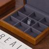 MISHITU Solid Wood Jewelry Storage Box with Cover Organizer for Ring Necklace Bracelet Jewelry Storage Display Organizer Case