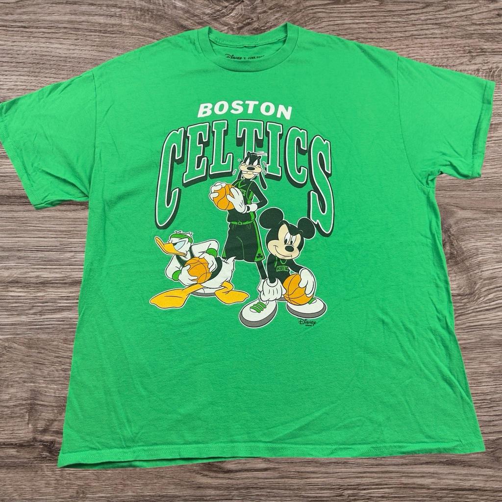 Boston Celtics X Disney Mickey Squad / Graphic Adult Size 2X-Large Unisex T-Shirt