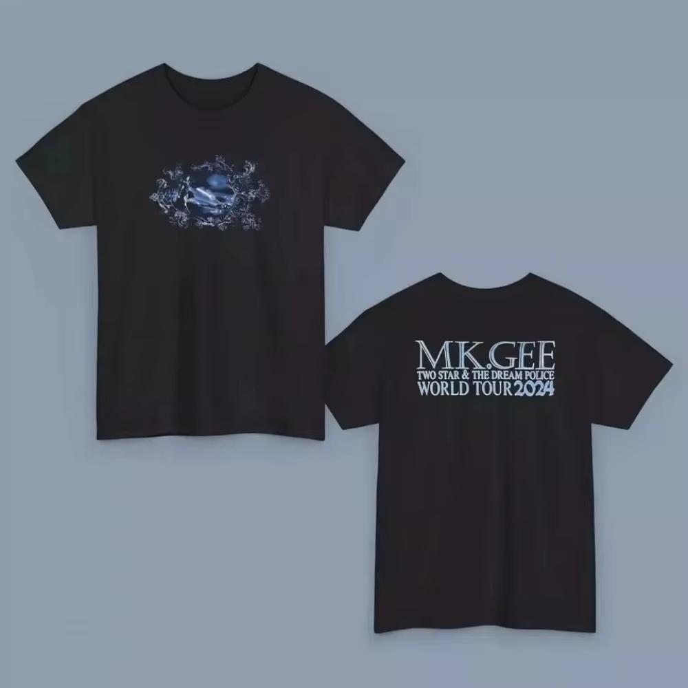 Mk Gee 2024 World Tour T-shirt Mkgee Tour T-shirt - Casual Printed Short-sleeved Daily Wear for Men and Women