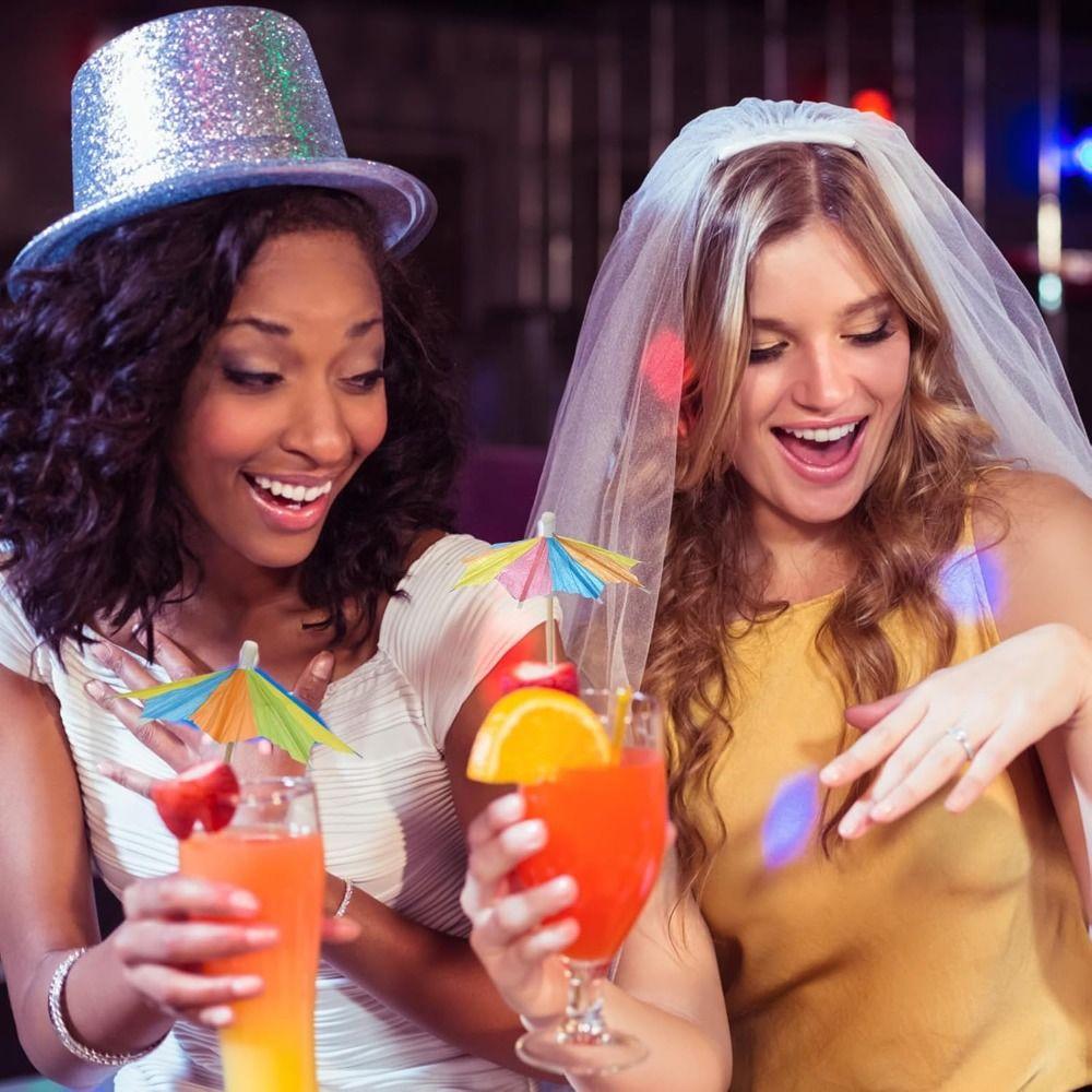 Jednorázové koktejlové deštníčky Dřevěná párátka na ovoce Nová koktejlová vidlička Piknik Svatba