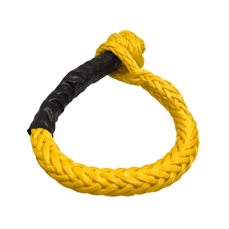 Hot Selling 14mm UHMWPE Soft Shackle Colorful 20 Tons Breaking Force Towing Strap for Off-Road Emergency Tools