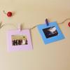 Picture Art Picture Wall Hanging with Wood Clip Rope Photo Frame Paper Photo Album Frame 3Inch DIY
