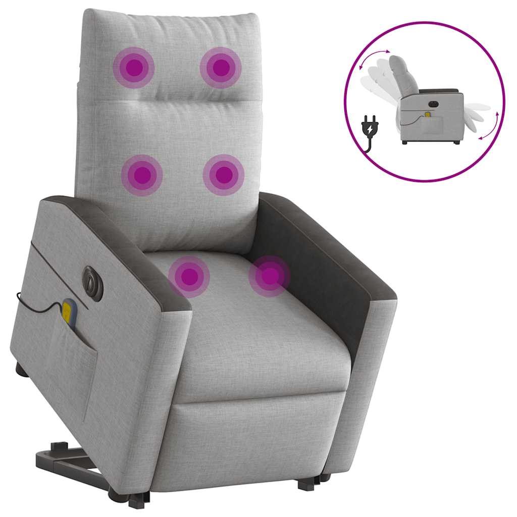 Lift-up Massage Chair, Electric, Reclining, Grey