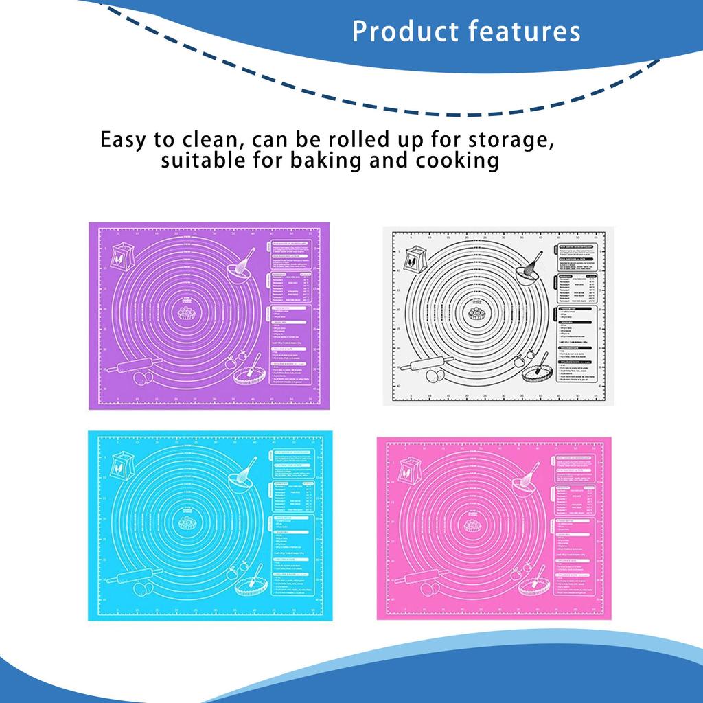 Silikonová podložka na pečení Silikonová podložka na těsto Protiskluzová tepelně odolná kuchyňská podložka Silikonová textura na vaření a pečení