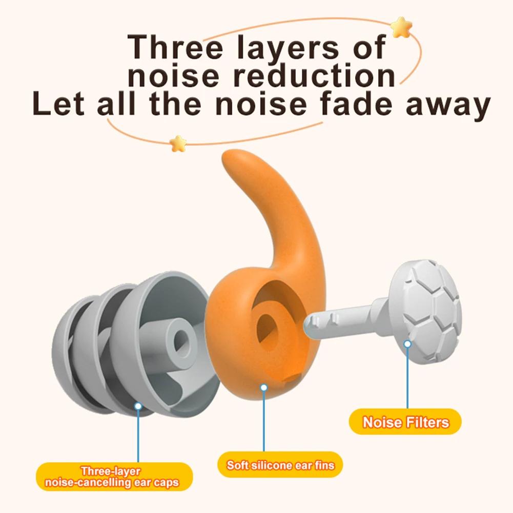 Silicone Earplug For Children Swimming Ear Protection Noise Reduction Waterproof Sleeping Earplugs for 5-12 Year Old Children