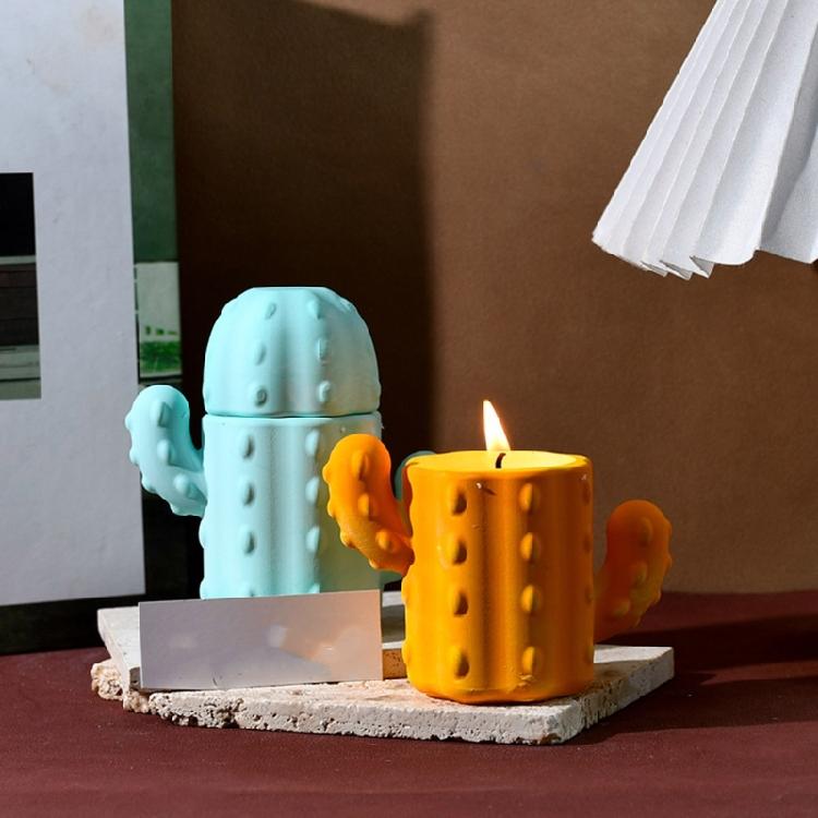 Multipurpose Elegant Styles Cactus Sturdy Silicone Mold Collection Accessory for Unique Candle Cups and Keepsakes Boxes