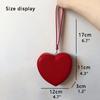 Clutch Bag PU Purses Korean Style Solid Heart Bag Ins Red Love Hear Wallet  Female