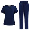 Nurse Women Casual Short Sleeved Apparel Working Medical Hospital Doctor Nursing Uniform V Neck