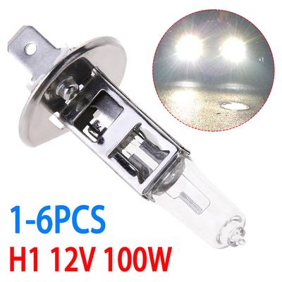 1-6 Peças Lâmpada Halógena H1 Ciano 12V 100W 4000-4500K Vidro de Quartzo Transparente Lâmpada de Cabeça Xenon para Carro Lâmpada de Nevoeiro Lâmpadas para Carro Acessórios para Carro