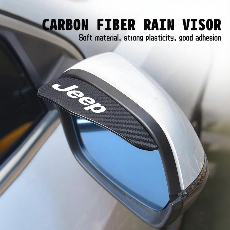 Car Rearview Mirror Rain Eyebrow Sun Visor Shade Cover Rainy Shield Cover For Jeep Grand Cherokee Patriot Renegade Compass
