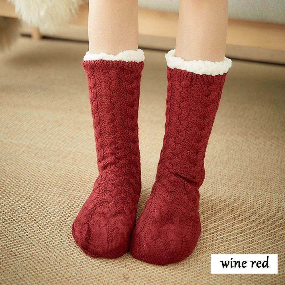 Trend Warm Soft Bed Socks Thicken Floor Socks Fluffy Fleece Lined