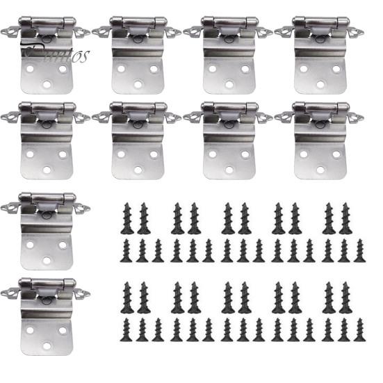 

10 шт. американские петли вставки пружинные матовые петли для шкафа самозакрывающиеся малошумные высокопрочные дверная фурнитура для кухни и ванной комнаты серебряный