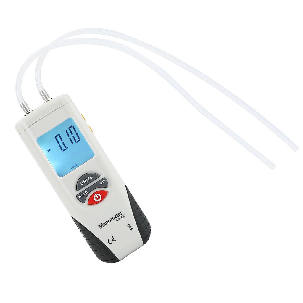 HT?1890 Handheld Digital Manometer Differential Gauge Air Pressure Meter 11 Selectable Units