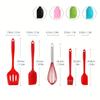 Silicone Kitchenware Cooking Utensils Set Non-stick Cookware Spatula Shovel Egg Beaters Wooden Handle Kitchen Cooking Tool Set