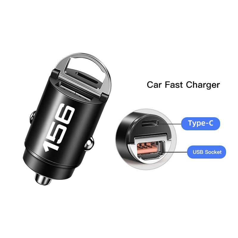 Autoladegerät für Alfa Romeo 4C 159 166 Spider Giulia Giulietta 156 Tonale Mito USB Typ-C Telefon Versteckter Schnelllade-Konvertierungsstecker