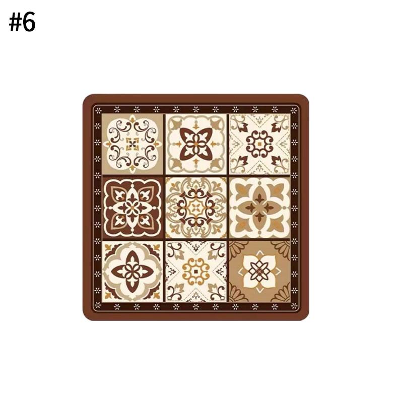 

INS Square Cup Coaster Reusable Faux Leather Coffee Coasters Heat Resistant Drink Mug Mat Insulation Placemat Home Table Decor 16x16cm&Rectangular