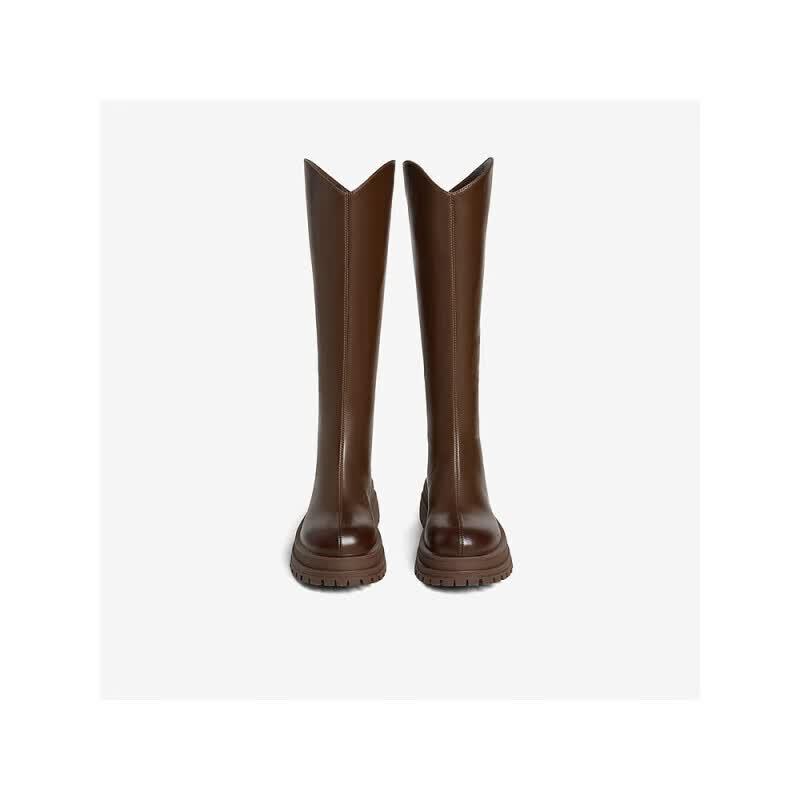 BASTO Women s Winter Thick-Sole V-Neck Knight Boots 36