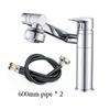 Nice 1080° Swivel Bathroom Sink Faucet Basin Faucet Mixer Deck Mounted Splash Proof Water Tap Shower Head Aerators Tapware PIPE x 2