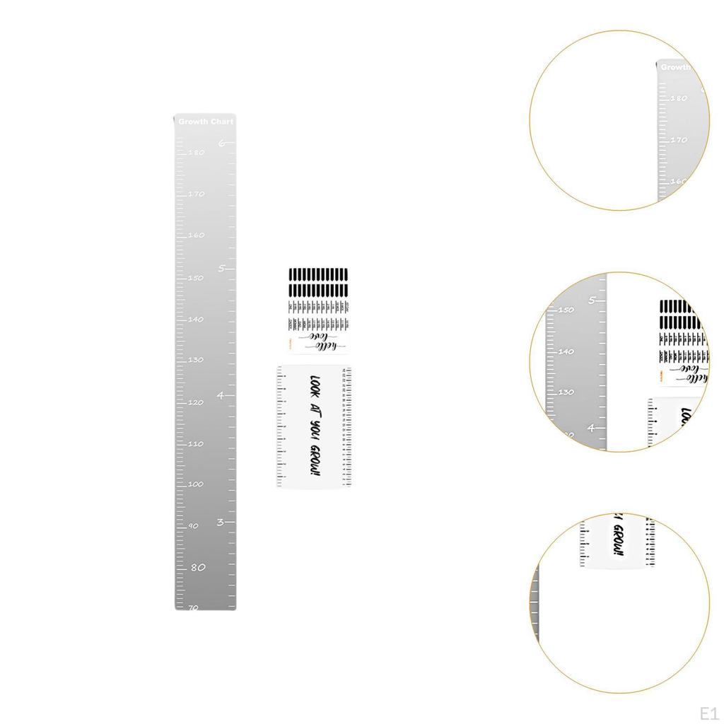 Kids Growth Chart Mirror Children Smooth Multifunctional Playroom Wall Decor