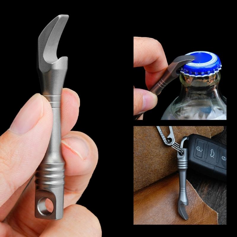 Everyday Carry Keychain Tool With Bottle Opener And Pry Bar For Outdoor Camping Travel Essential Adventure Enthusiasts