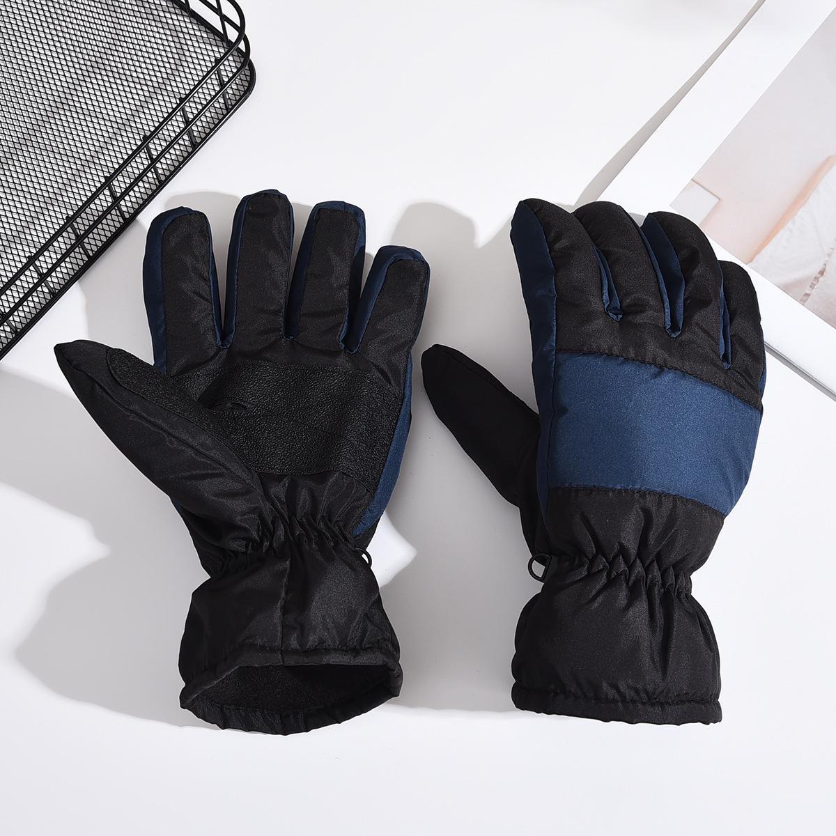 

Зимние водонепроницаемые перчатки для велоспорта и лыж унисекс – толстые, теплые, ветрозащитные перчатки для занятий спортом на открытом воздухе Men s about 28cm чёрный