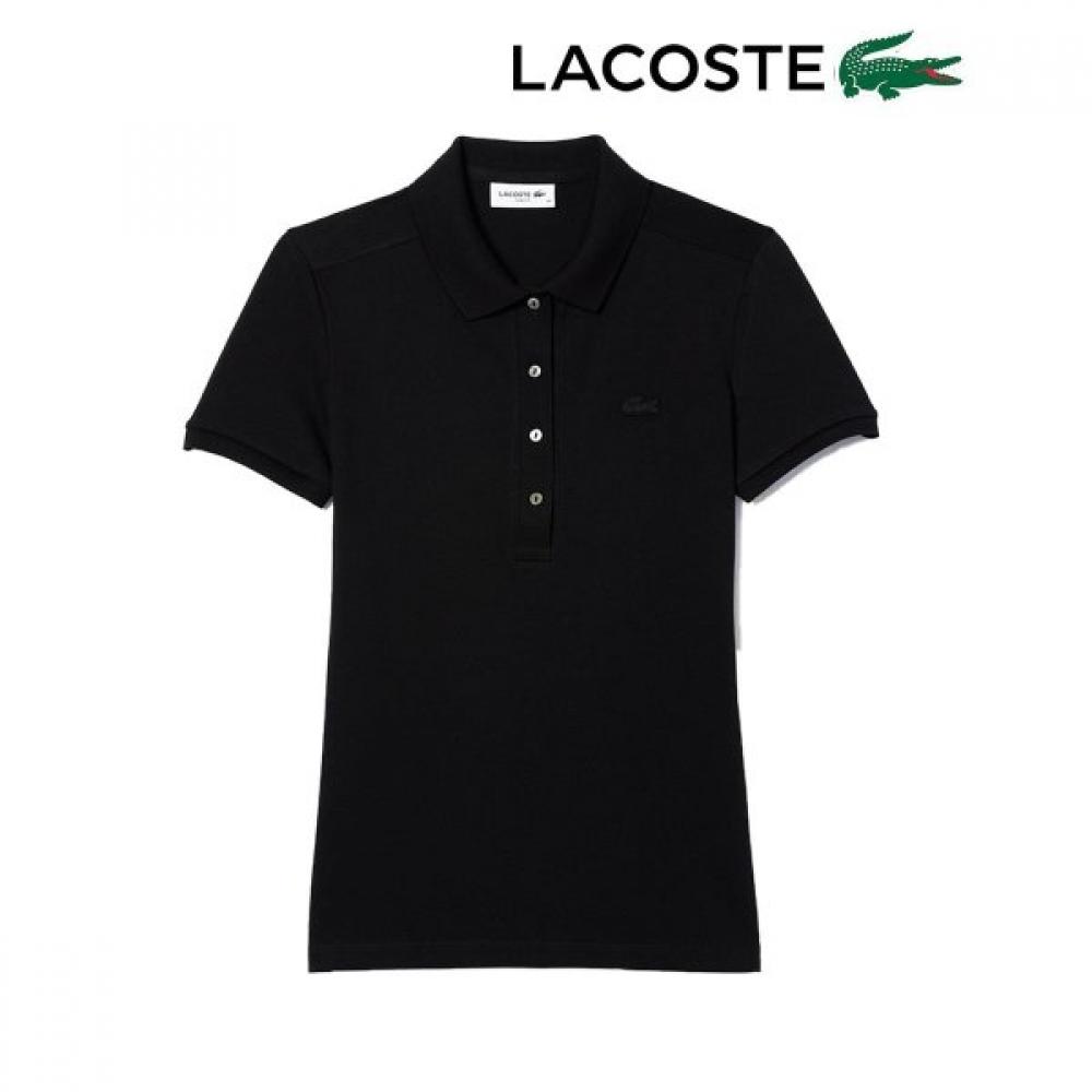 

LacosTe Women L.12.d Slim FiT STreTch Mini Pique T shirT blacks/L(38)