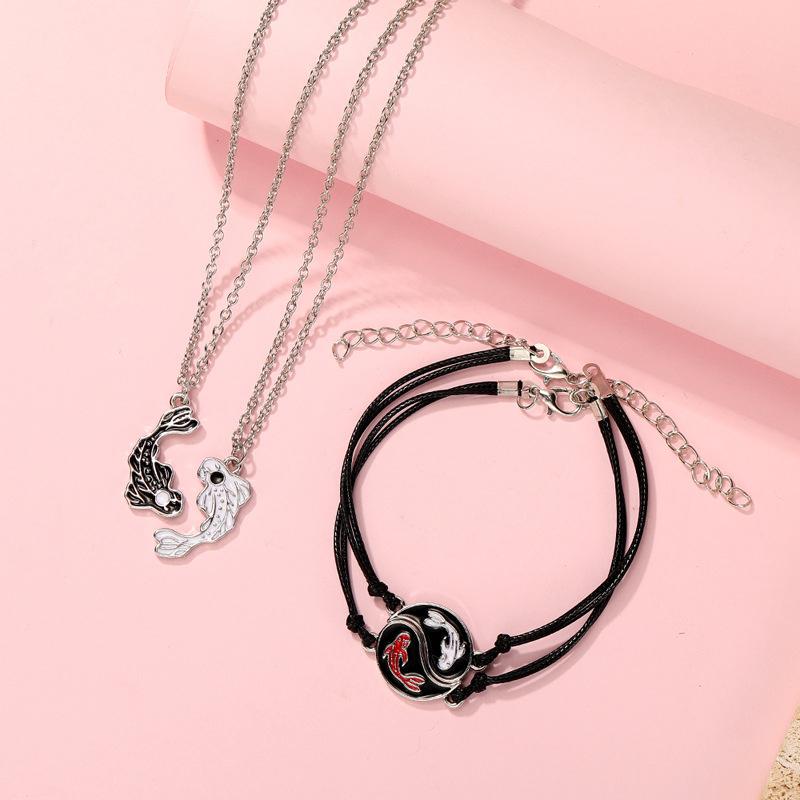 

2 шт. 1 комплект ожерелье браслет пара друзей тайцзи багуа