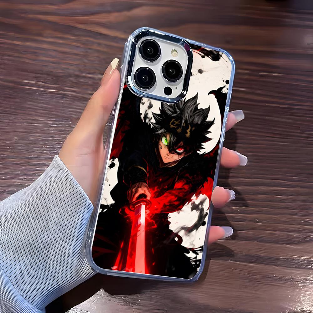 

Asta Cartoon Black Clover Phone Case For IPhone 17 Pro Max 16 15 14 Pro Max IPhone 13 Pro Max 11 Plus Transparent Cover iPhone 12