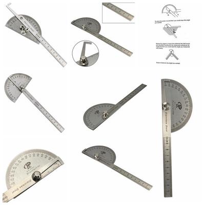 100 mm Nerezový 0-180 Stupňový Oceľový Uholník Uhlomera Rameno Pravítko Merací Nástroj