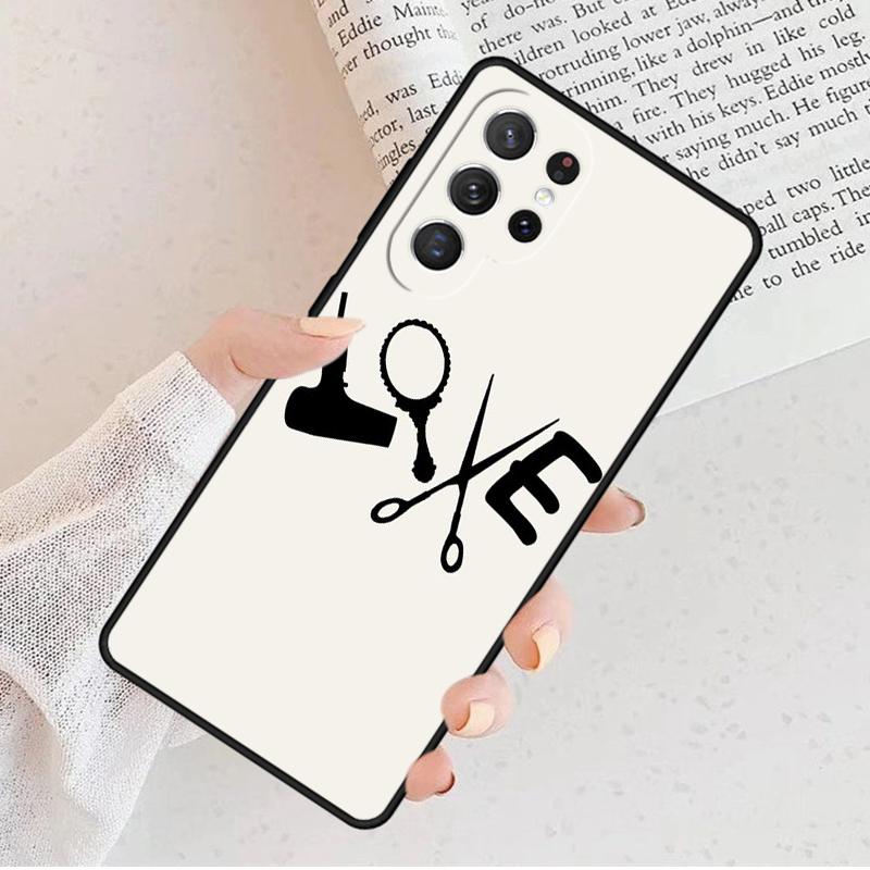 Barber Shop Hair Stylist Salon Phone Case For Samsung Galaxy S25 S23 S30 S8 S21 S20 FE S24 S22 Note 10 20 Plus Lite Ultra
