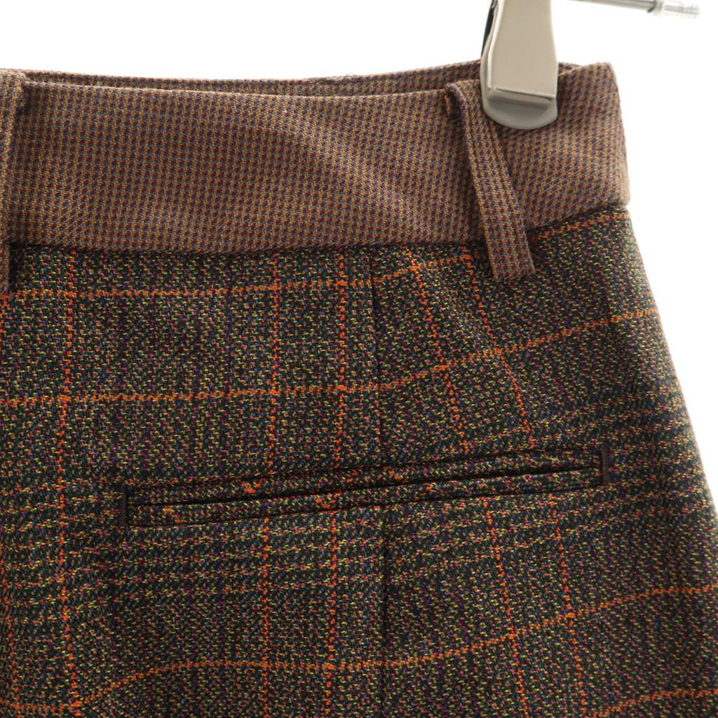 PERVERZE Check Pattern Long pants S Brown Women Used