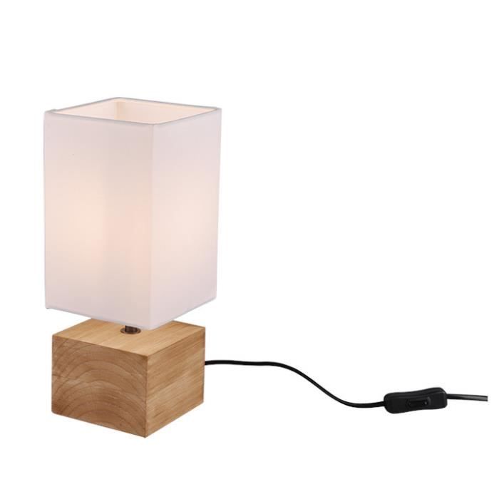 Trio lampe de table Woody 12 x 12 x 30 cm E14 bois 40W naturel