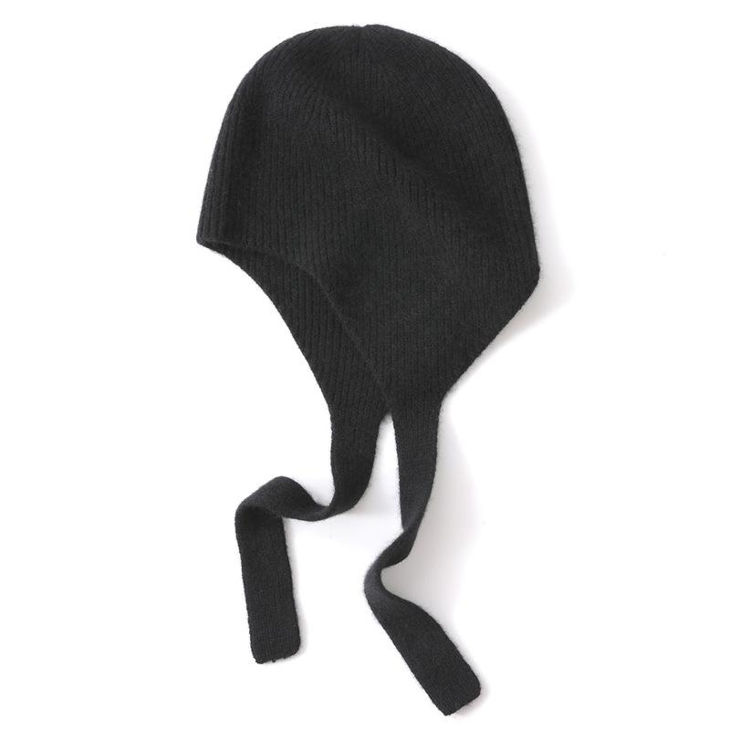 

Cashmere Autumn and Winter New Solid Color Women s Warm Ear Protecting Lei Feng Hat Pullover Knitted Casual Hat One size