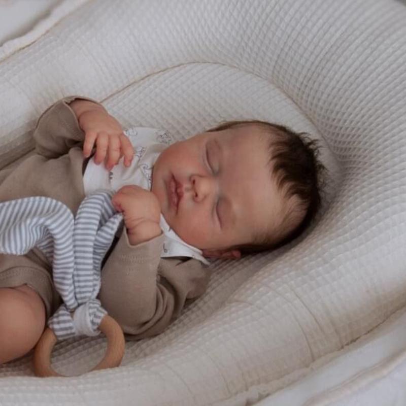 19 Inch Reborn Baby Sleeping Doll LOULOU Silicone Emulation Dolls for Kids Bath Accompany Playmate Toy Child Birthday Gift