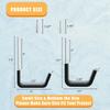 Heavy Duty Wall Mount Garage Storage Hooks: 4 Pieces Steel Utility Hanger Set 2 Small 2 Medium - Holds Ladders Hoses Bikes for Garage Organization