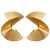 European and American personality temperament exaggerated geometric earrings retro spiral fan leaf earrings unique