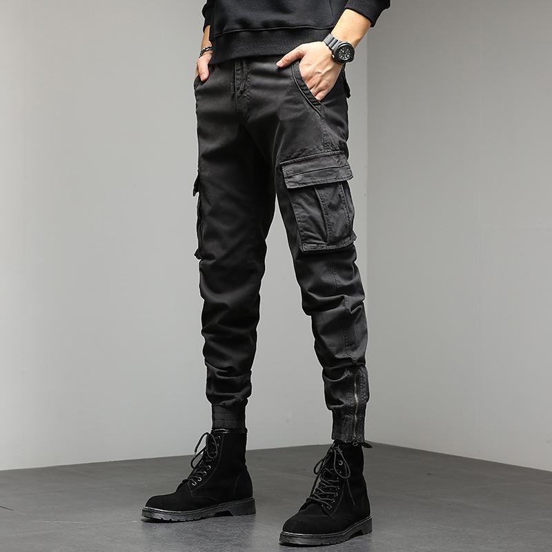 Autumn Men's Outdoor Leisure Loose Cuff Cargo Pants