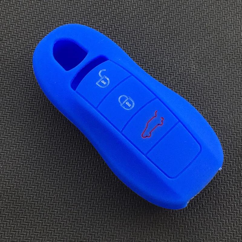 Car Key Fob Holder Cover Case For Porsche Cayenne 911 996 Panamera Macan silicone Car Protection Shell Auto Accessories Styling