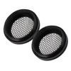 2Pcs Car Speaker Cover Automotive Ceiling Grill Metal Mesh Guard Protector Replacement Round OD 64mm Black