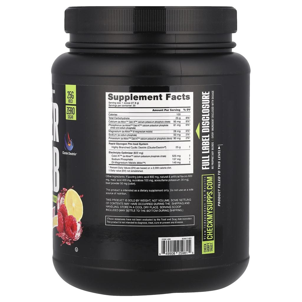 Super Carb, Raspberry Lemonade, 834G (1.8Lb)