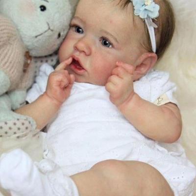 58cm Full Body Silicone Soft Reborn Doll Hand-Detailed Skin Gift Lifelike Tone Doll Painting Ha M3K3