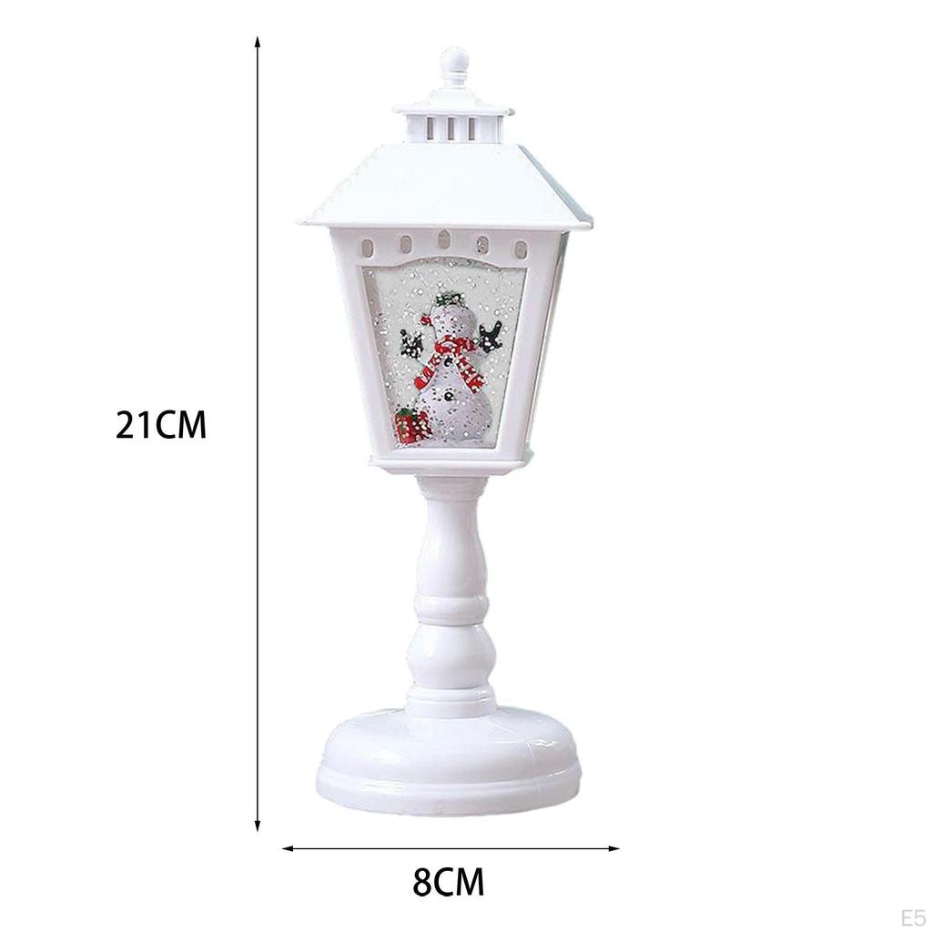 Christmas Lantern Figurine for Room with Musical Gifts, Decorative Night Light, Bedside Lamp