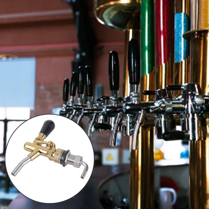 Brass Beer Faucet Adjustable Beer Tap Adjustable Beer Kegs Tap Full Control for Bar Hotel Festivals and Parties
