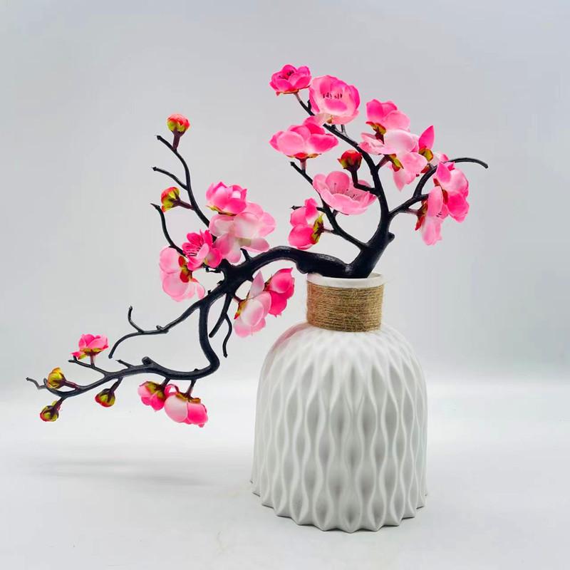 Sweet Winter Silk Flower Potted Plant Bonsai For Indoor Gift Decoration