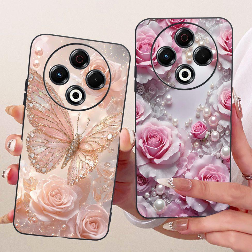 Case For Tecno Spark 30 4G Cover KL6 Cute Cat Fashion Butterfly Painted Casing For Techno Spark 30 Bumper