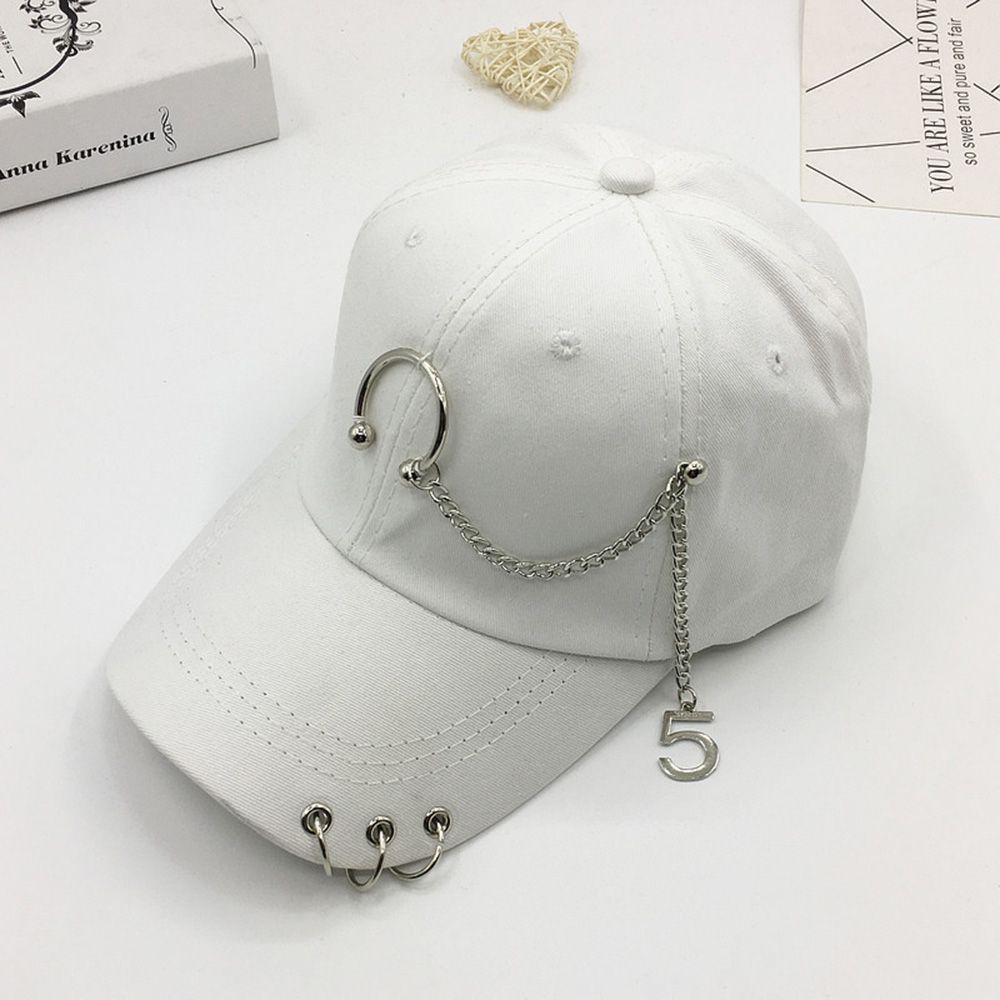 Casual Simple Chain Male Girls Outdoor Female Baseball Cap Visors Cap Snapback Hats With Ring