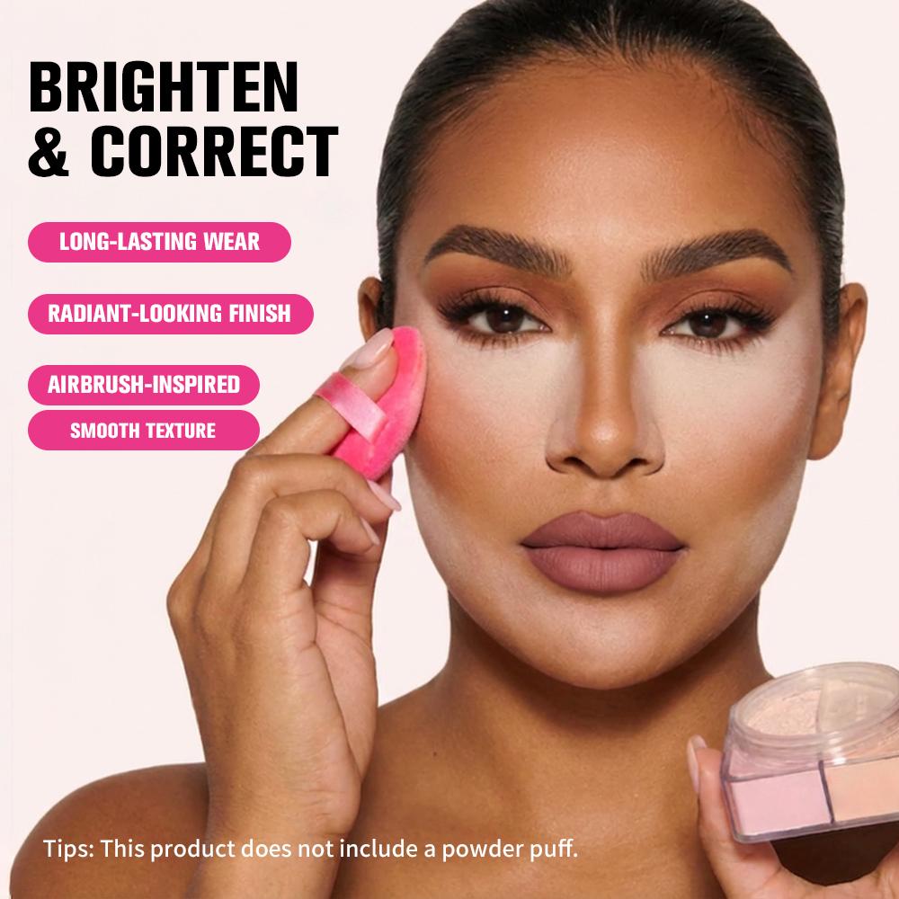 Xiaomi 2 In 1 Bake Loose Powder Brightening&Correcting Duo Brightening Correcting Blurred Pores Matte LongLasting Setting Powder Makeup