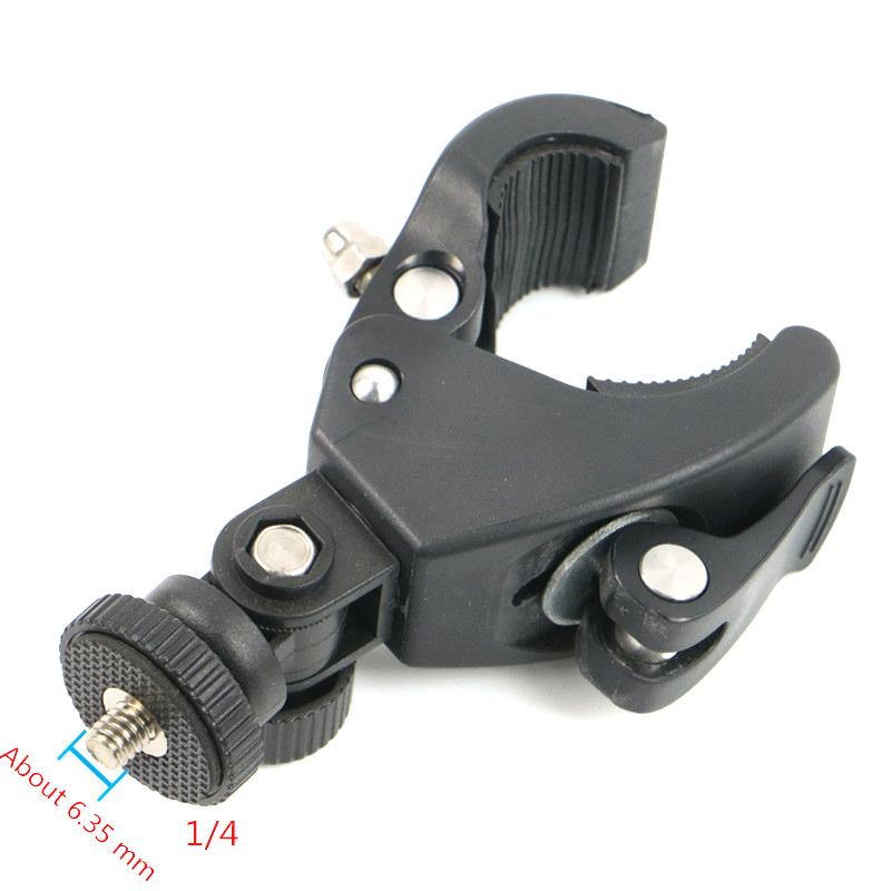 Universal 360 Degree Rotating 1/4 Camera DV Bike Bicycle Handlebar Clamp Bracket Tripod Mount Screw Clip For Sport Camera GOPRO