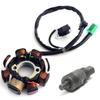 DC Ignition Stator Magneto Coil Generator 8 Poles Pick Up Flywheel Puller for GY6 150cc 125cc Chinese Scooter Moped ATV Quad Pocket Bike