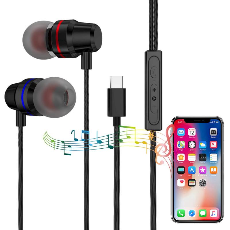 Type C Headphone ForXiaomi 11T 10T Redmi Note 9 10 Pro Earphone With Microphone Wired SportHeadsets